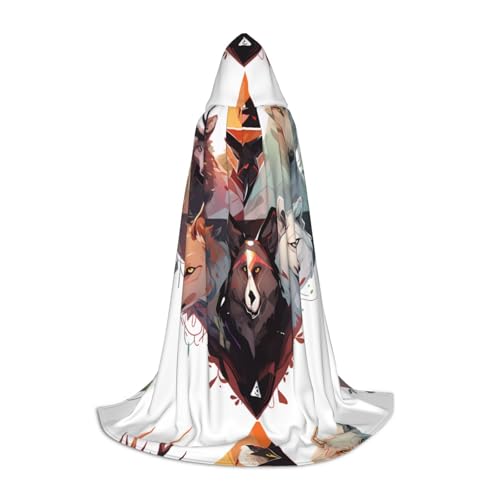 QHZLY Wölfe und Rentier Kapuzenumhang M für Teenager Langer Umhang Cosplay Maskerade Bühnenkostüm Comic-Con Karneval Rollenspiel QHZLY Wölfe und Rentier Kapuzenumhang M für Teenager Langer Umhang Cosplay Maskerade Bühnenkostüm Comic-Con Karneval Rollenspiel von QHZLY