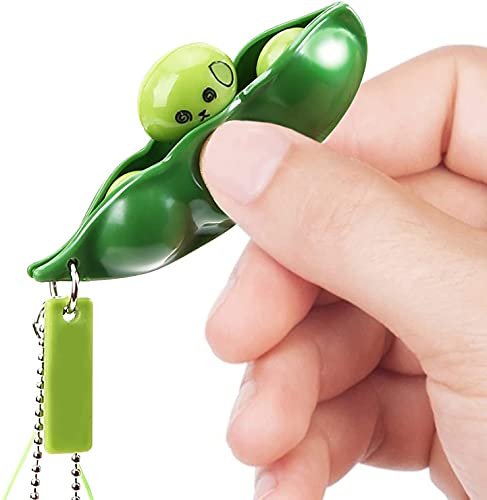 2 Stück Fidget Bean Squeeze-a-Bean Green Sojabohnen Stressabbau Schlüsselanhänger Extrusion Edamame Mobile Anhänger 2 Stück Fidget Bean Squeeze-a-Bean Green Sojabohnen Stressabbau Schlüsselanhänger Extrusion Edamame Mobile Anhänger von QIAMNI
