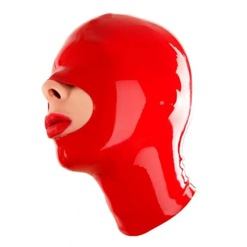 QIANGYTHENKO 100% Naturlatex Erwachsene Vollabdeckung Kapuze Maske Offener Mund Gesichtsmaske Kapuzen Kopfbedeckung Catsuit Zubehör Paar QIANGYTHENKO 100% Naturlatex Erwachsene Vollabdeckung Kapuze Maske Offener Mund Gesichtsmaske Kapuzen Kopfbedeckung Catsuit Zubehör Paar von QIANGYTHENKO