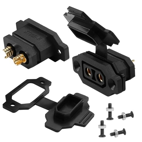 QIANRENON Fixierbar XT90 Buchse Löten Adapter Vergoldete XT90E-F Panel Fest Montage Schweißen Anschluss XT90 Lithium Batterie Lötbuchse 30A,mit Staubkappe,für Modellflugzeuge Drohnen,Schwarz,2Pcs QIANRENON Fixierbar XT90 Buchse Löten Adapter Vergoldete XT90E-F Panel Fest Montage Schweißen Anschluss XT90 Lithium Batterie Lötbuchse 30A,mit Staubkappe,für Modellflugzeuge Drohnen,Schwarz,2Pcs von QIANRENON