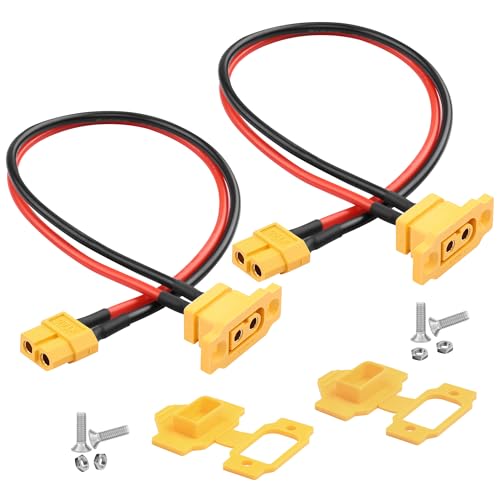 QIANRENON XT60 Feste Montage Anschluss Kurzes Kabel 14AWG 25A Vergoldet XT60E-F Buchse auf XT60 Buchse Panel Montage Extender Kabel,Staubschutzhülle,für RC Modell Li Batterien FPV Drohnen,30cm,2Pcs QIANRENON XT60 Feste Montage Anschluss Kurzes Kabel 14AWG 25A Vergoldet XT60E-F Buchse auf XT60 Buchse Panel Montage Extender Kabel,Staubschutzhülle,für RC Modell Li Batterien FPV Drohnen,30cm,2Pcs von QIANRENON