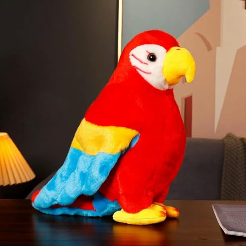 QIANYY Niedlicher Papagei Plüschtier Plüschpuppe Vogel Junge Mädchen Geburtstagsgeschenk Wohnkultur 25cm 2 von QIANYY