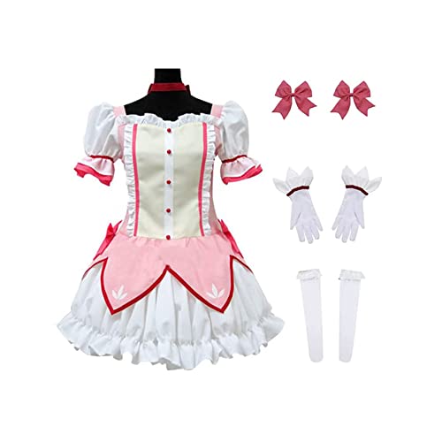 Anime Kaname Madoka Cosplay Kostüm Uniform Kleid Halloween Akemi Homura Outfit Anzug, A-M von QIAOPING