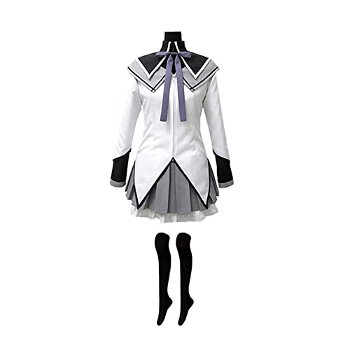 Anime Kaname Madoka Cosplay Kostüm Uniform Kleid Halloween Akemi Homura Outfit Anzug, B-L von QIAOPING