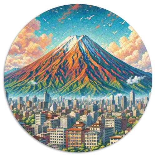 Ätna 1000 Teile Puzzle Circular Puzzles Schwieriges Großes Stressabbau-Spielzeug Geeignet 1000pcs (67.5x67.5cm) von QIAVXZIP