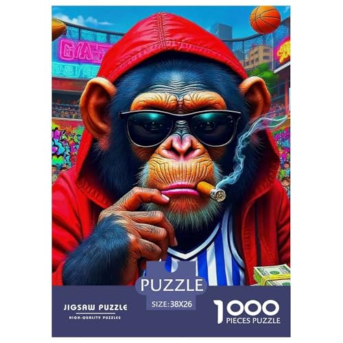 AFFE 1000 Teile Klassische Puzzle Tier Für Erwachsene Und Kinder, Teile Passen Perfekt Zusammen, Geschicklichkeitsspiel, Perfekt Für Spieleabende, Pädagogisches 38x26cm/1000pcs von QIAVXZIP
