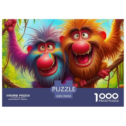 AFFE 1000 Teile Schwieriges Großes Puzzle Tier Ab 14 Jahren, Teile Passen Perfekt Zusammen, Geschicklichkeitsspiel, Premium Quality, Stressabbau-Spielzeug 70x50cm/1000pcs AFFE 1000 Teile Schwieriges Großes Puzzle Tier Ab 14 Jahren, Teile Passen Perfekt Zusammen, Geschicklichkeitsspiel, Premium Quality, Stressabbau-Spielzeug 70x50cm/1000pcs von QIAVXZIP