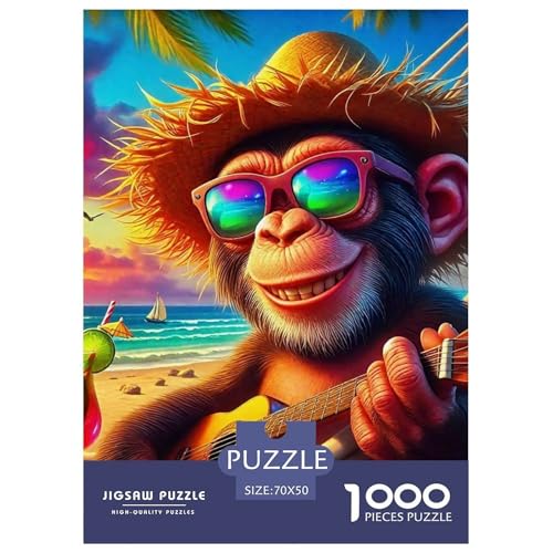 AFFE 1000 Teile Unmöglich Puzzles Tier Für Die Ganze Familie, Teile Passen Perfekt Zusammen, Geschicklichkeitsspiel, Premium Quality, Stressabbau-Spielzeug 70x50cm/1000pcs von QIAVXZIP
