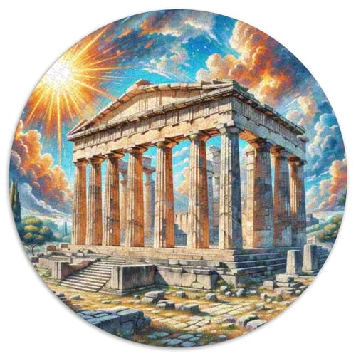 Akropolis von Athen 1000 Teile Puzzle Rundpuzzle Schwieriges Großes Stressabbau-Spielzeug Für Erwachsene Und Kinder 1000pcs (67.5x67.5cm) von QIAVXZIP