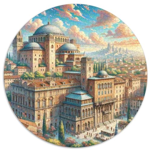 Alhambra, Spanien 1000 PCS Puzzle Gebäude Rundes Puzzle Schwieriges Großes Stressabbau-Spielzeug Für Erwachsene Kinder Kreativ 1000pcs (67.5x67.5cm) von QIAVXZIP