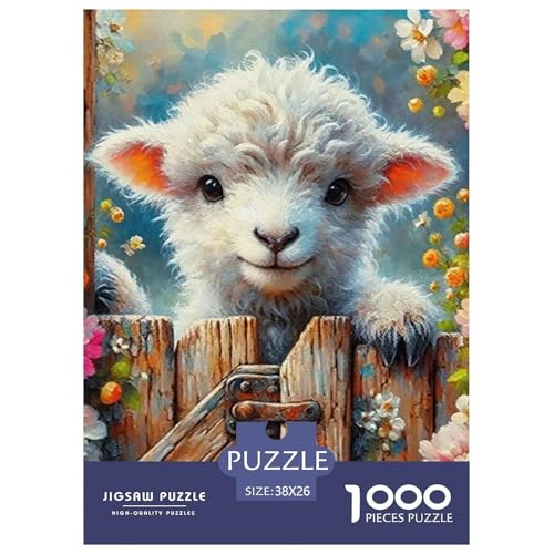 Alpakas 1000 Teile Anspruchsvolles Puzzle Tier Für Erwachsene Und Kinder, Teile Passen Perfekt Zusammen, Geschicklichkeitsspiel, Premium Quality, Pädagogisches 38x26cm/1000pcs von QIAVXZIP