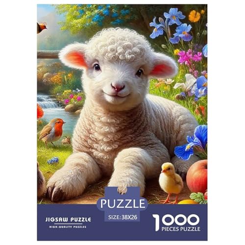 Alpakas 1000 Teile Klassische Puzzle Tier Für Erwachsene, Familien, Teile Passen Perfekt Zusammen, Geschicklichkeitsspiel, Premium Quality, Pädagogisches 38x26cm/1000pcs von QIAVXZIP