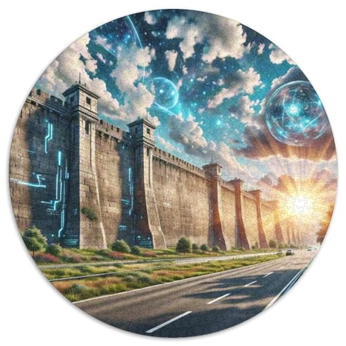Berliner Mauer 1000 PCS Künstlerisches Jigsaw Puzzle Circular Puzzles Schwieriges Großes Stressabbau-Spielzeug Geeignet 1000pcs (67.5x67.5cm) von QIAVXZIP