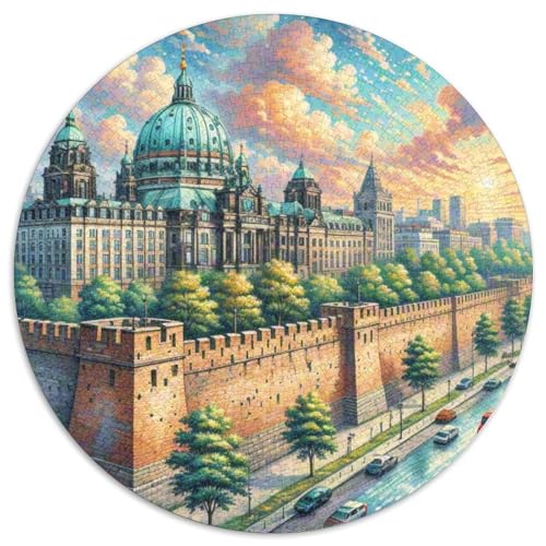 Berliner Mauer 1000 Teile Puzzle Rundes Puzzle Schwieriges Großes Stressabbau-Spielzeug Geeignet 1000pcs (67.5x67.5cm) von QIAVXZIP