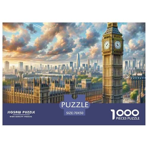 Big Ben, Großbritannien 1000 Teile Klassische Puzzle, Familien, Teile Passen Perfekt Zusammen, Geschicklichkeitsspiel, Premium Quality, Pädagogisches 70x50cm/1000pcs Big Ben, Großbritannien 1000 Teile Klassische Puzzle, Familien, Teile Passen Perfekt Zusammen, Geschicklichkeitsspiel, Premium Quality, Pädagogisches 70x50cm/1000pcs von QIAVXZIP