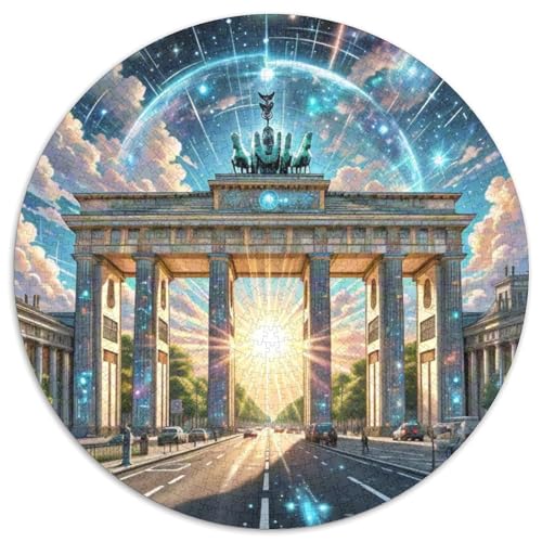 Brandenburger Tor 1000 Teile Künstlerisches Jigsaw Puzzle Rundes Puzzle Schwieriges Großes Stressabbau-Spielzeug Geeignet 1000pcs (67.5x67.5cm) von QIAVXZIP