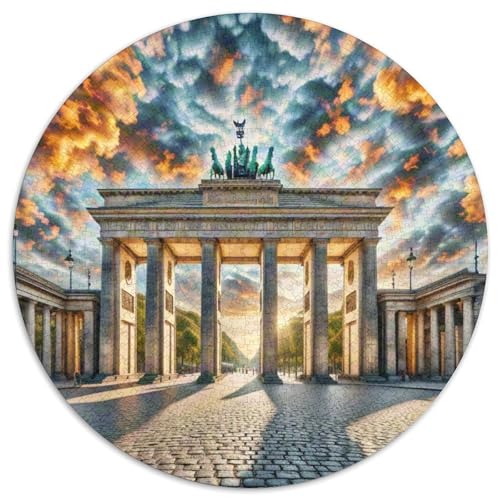Brandenburger Tor 1000 Teile Puzzle Circular Puzzles Schwieriges Großes Stressabbau-Spielzeug Geeignet 1000pcs (67.5x67.5cm) von QIAVXZIP