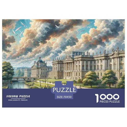 Buckingham Palace, Großbritannien 1000 Teile Klassische Puzzle, Familien, Teile Passen Perfekt Zusammen, Geschicklichkeitsspiel, Premium Quality, Stressabbau-Spielzeug 70x50cm/1000pcs von QIAVXZIP