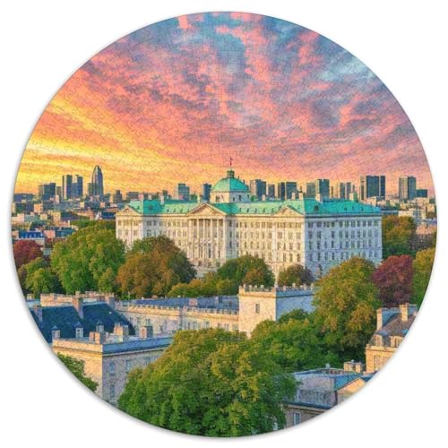Buckingham Palace, Großbritannien 1000 Teile Puzzle Circular Puzzles Schwieriges Großes Stressabbau-Spielzeug Für Erwachsene Kinder Kreativ 1000pcs (67.5x67.5cm) von QIAVXZIP
