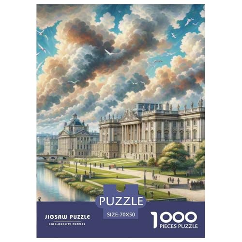 Buckingham Palace, Großbritannien 1000 Teile Unmöglich Puzzles, Familien, Teile Passen Perfekt Zusammen, Geschicklichkeitsspiel, Premium Quality, Stressabbau-Spielzeug 70x50cm/1000pcs von QIAVXZIP