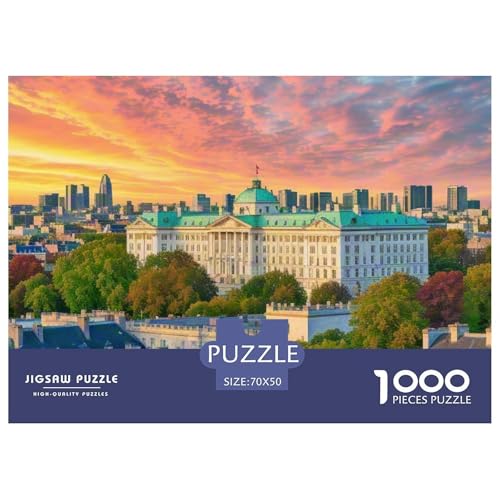Buckingham Palace, Großbritannien 1000 Teile Unmöglich Puzzles, Familien, Teile Passen Perfekt Zusammen, Geschicklichkeitsspiel, Premium Quality, Stressabbau-Spielzeug 70x50cm/1000pcs von QIAVXZIP