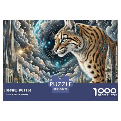 Caracal Jagd Vögel 1000 Teile Schwieriges Großes Puzzle Tier, Teile Passen Perfekt Zusammen, Geschicklichkeitsspiel, Perfekt Für Spieleabende, Stressabbau-Spielzeug 38x26cm/1000pcs von QIAVXZIP