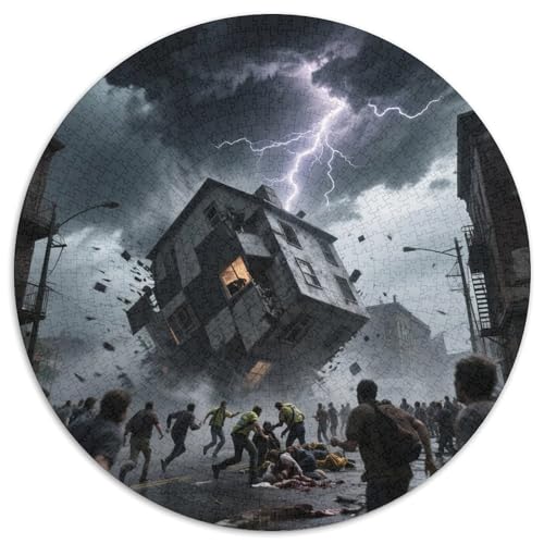 Cube Häuser 1000 Teile Puzzle Rundes Puzzle Schwieriges Großes Stressabbau-Spielzeug Geeignet 1000pcs (67.5x67.5cm) von QIAVXZIP