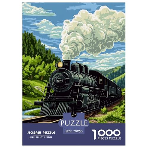 Dampfzug 1000 Teile Unmöglich Puzzles Ab 14 Jahren, Teile Passen Perfekt Zusammen, Geschicklichkeitsspiel, Premium Quality, Pädagogisches 70x50cm/1000pcs Dampfzug 1000 Teile Unmöglich Puzzles Ab 14 Jahren, Teile Passen Perfekt Zusammen, Geschicklichkeitsspiel, Premium Quality, Pädagogisches 70x50cm/1000pcs von QIAVXZIP