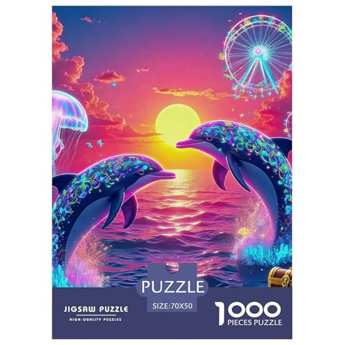 Delphin 1000 Teile Schwieriges Großes Puzzle Tier Für Erwachsene Und Kinder, Teile Passen Perfekt Zusammen, Geschicklichkeitsspiel, Premium Quality, Pädagogisches 70x50cm/1000pcs Delphin 1000 Teile Schwieriges Großes Puzzle Tier Für Erwachsene Und Kinder, Teile Passen Perfekt Zusammen, Geschicklichkeitsspiel, Premium Quality, Pädagogisches 70x50cm/1000pcs von QIAVXZIP