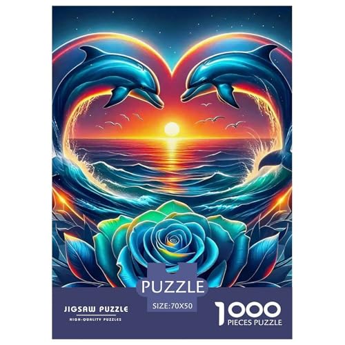 Delphin 1000 Teile Unmöglich Puzzles Tier Ab 14 Jahren, Teile Passen Perfekt Zusammen, Geschicklichkeitsspiel, Premium Quality, Stressabbau-Spielzeug 70x50cm/1000pcs Delphin 1000 Teile Unmöglich Puzzles Tier Ab 14 Jahren, Teile Passen Perfekt Zusammen, Geschicklichkeitsspiel, Premium Quality, Stressabbau-Spielzeug 70x50cm/1000pcs von QIAVXZIP