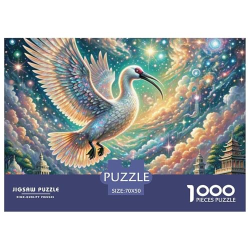 Der Vogel des Paradieses Tanzt 1000 Teile Klassische Puzzle Tier, Familien, Teile Passen Perfekt Zusammen, Geschicklichkeitsspiel, Perfekt Für Spieleabende, Pädagogisches 70x50cm/1000pcs von QIAVXZIP
