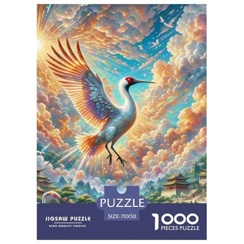 Der Vogel des Paradieses Tanzt 1000 Teile Klassische Puzzle Tier, Teile Passen Perfekt Zusammen, Geschicklichkeitsspiel, Perfekt Für Spieleabende, Pädagogisches 70x50cm/1000pcs von QIAVXZIP