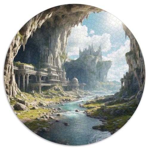 Die Höhle von Fingal 1000 Teile Puzzle Circular Puzzles Schwieriges Großes Stressabbau-Spielzeug Geeignet 1000pcs (67.5x67.5cm) von QIAVXZIP