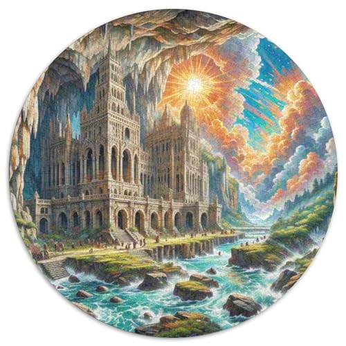 Die Höhle von Fingal 1000 Teile Puzzle Circular Puzzles Schwieriges Großes Stressabbau-Spielzeug Geeignet 1000pcs (67.5x67.5cm) von QIAVXZIP