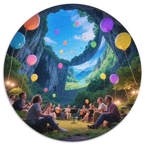 Die Höhle von Fingal 1000 Teile Puzzle Rundes Puzzle Schwieriges Großes Stressabbau-Spielzeug Geeignet 1000pcs (67.5x67.5cm) von QIAVXZIP