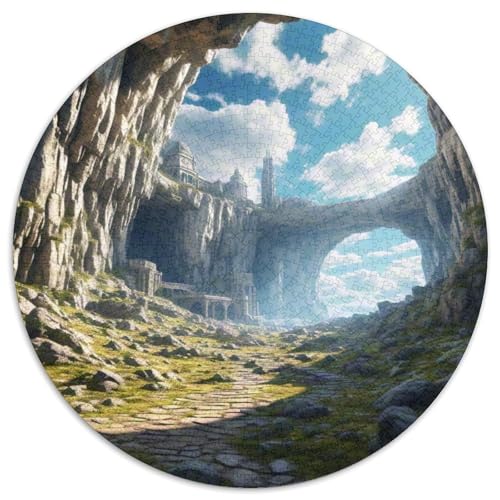 Die Höhle von Fingal 1000 Teile Puzzle Rundes Puzzle Schwieriges Großes Stressabbau-Spielzeug Geeignet 1000pcs (67.5x67.5cm) von QIAVXZIP