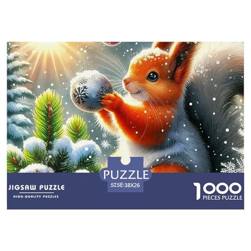 Eichhörnchen 1000 Teile Klassische Puzzle Tier Für Erwachsene Und Kinder, Teile Passen Perfekt Zusammen, Geschicklichkeitsspiel, Premium Quality, Stressabbau-Spielzeug 38x26cm/1000pcs Eichhörnchen 1000 Teile Klassische Puzzle Tier Für Erwachsene Und Kinder, Teile Passen Perfekt Zusammen, Geschicklichkeitsspiel, Premium Quality, Stressabbau-Spielzeug 38x26cm/1000pcs von QIAVXZIP