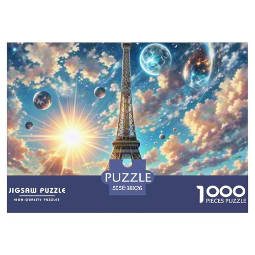 Eiffelturm, France 1000 Teile Schwieriges Großes Puzzle Und Kinder, Teile Passen Perfekt Zusammen, Geschicklichkeitsspiel, Perfekt Für Spieleabende, Pädagogisches 38x26cm/1000pcs von QIAVXZIP