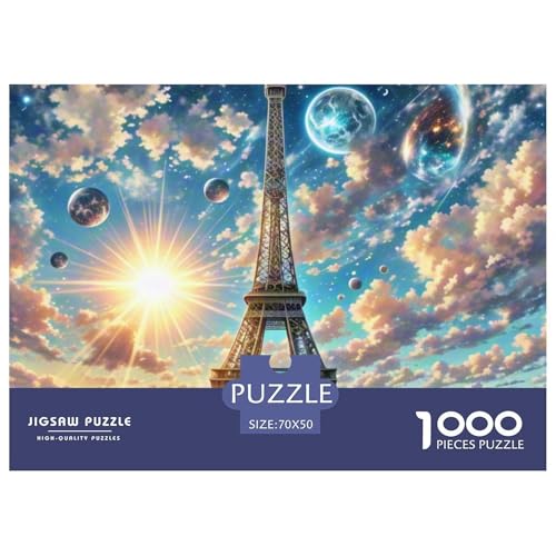 Eiffelturm, France 1000 Teile Unmöglich Puzzles, Teile Passen Perfekt Zusammen, Geschicklichkeitsspiel, Perfekt Für Spieleabende, Pädagogisches 70x50cm/1000pcs von QIAVXZIP