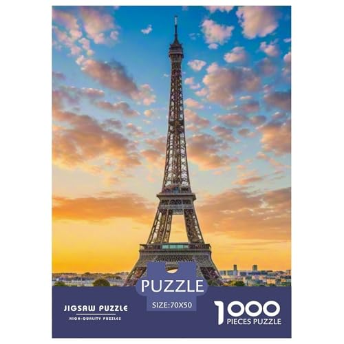 Eiffelturm, France 1000 Teile Unmöglich Puzzles Und Kinder, Teile Passen Perfekt Zusammen, Geschicklichkeitsspiel, Perfekt Für Spieleabende, Pädagogisches 70x50cm/1000pcs von QIAVXZIP
