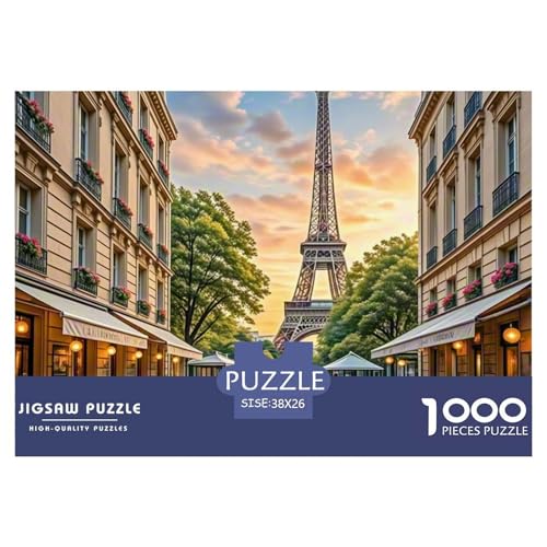 Eiffelturm 1000 Teile Anspruchsvolles Puzzle Tier Und Kinder, Teile Passen Perfekt Zusammen, Geschicklichkeitsspiel, Premium Quality, Pädagogisches 38x26cm/1000pcs von QIAVXZIP