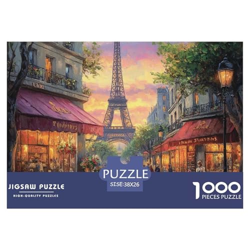 Eiffelturm 1000 Teile Klassische Puzzle, Teile Passen Perfekt Zusammen, Geschicklichkeitsspiel, Perfekt Für Spieleabende, Stressabbau-Spielzeug 38x26cm/1000pcs von QIAVXZIP