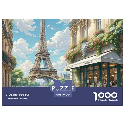 Eiffelturm 1000 Teile Schwieriges Großes Puzzle Tier, Teile Passen Perfekt Zusammen, Geschicklichkeitsspiel, Perfekt Für Spieleabende, Pädagogisches 70x50cm/1000pcs von QIAVXZIP