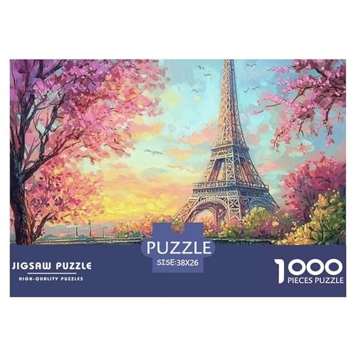 Eiffelturm 1000 Teile Unmöglich Puzzles, Teile Passen Perfekt Zusammen, Geschicklichkeitsspiel, Premium Quality, Pädagogisches 38x26cm/1000pcs von QIAVXZIP