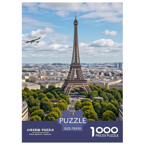 Eiffelturm 1000 Teile Unmöglich Puzzles Tier, Familien, Teile Passen Perfekt Zusammen, Geschicklichkeitsspiel, Premium Quality, Pädagogisches 70x50cm/1000pcs von QIAVXZIP