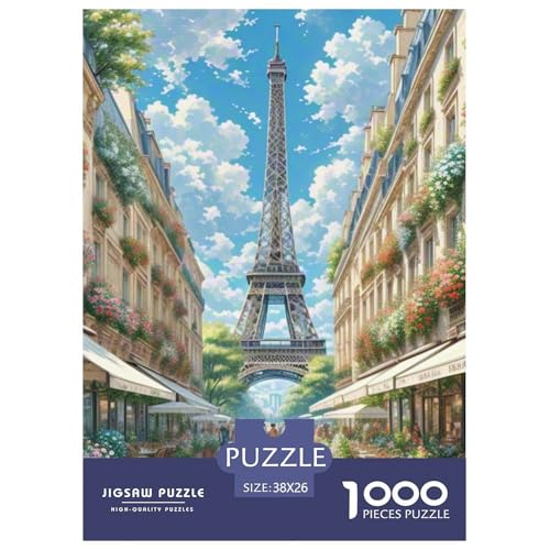 Eiffelturm 1000 Teile Unmöglich Puzzles Tier, Teile Passen Perfekt Zusammen, Geschicklichkeitsspiel, Perfekt Für Spieleabende, Pädagogisches 38x26cm/1000pcs von QIAVXZIP