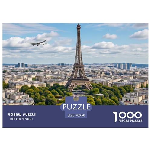 Eiffelturm 1000 Teile Unmöglich Puzzles Tier Und Kinder, Teile Passen Perfekt Zusammen, Geschicklichkeitsspiel, Perfekt Für Spieleabende, Pädagogisches 70x50cm/1000pcs von QIAVXZIP