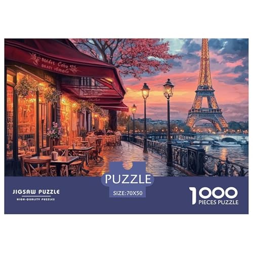 Eiffelturm 1000 Teile Unmöglich Puzzles Und Kinder, Teile Passen Perfekt Zusammen, Geschicklichkeitsspiel, Perfekt Für Spieleabende, Stressabbau-Spielzeug 70x50cm/1000pcs von QIAVXZIP