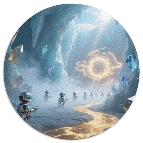 Eishöhle Eisriesenwelt 1000 Teile Puzzle Rundpuzzle Schwieriges Großes Stressabbau-Spielzeug Geeignet 1000pcs (67.5x67.5cm) von QIAVXZIP
