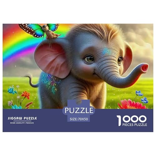 Elefanten 1000 Teile Unmöglich Puzzles Tier Ab 14 Jahren, Teile Passen Perfekt Zusammen, Geschicklichkeitsspiel, Premium Quality, Pädagogisches 70x50cm/1000pcs Elefanten 1000 Teile Unmöglich Puzzles Tier Ab 14 Jahren, Teile Passen Perfekt Zusammen, Geschicklichkeitsspiel, Premium Quality, Pädagogisches 70x50cm/1000pcs von QIAVXZIP